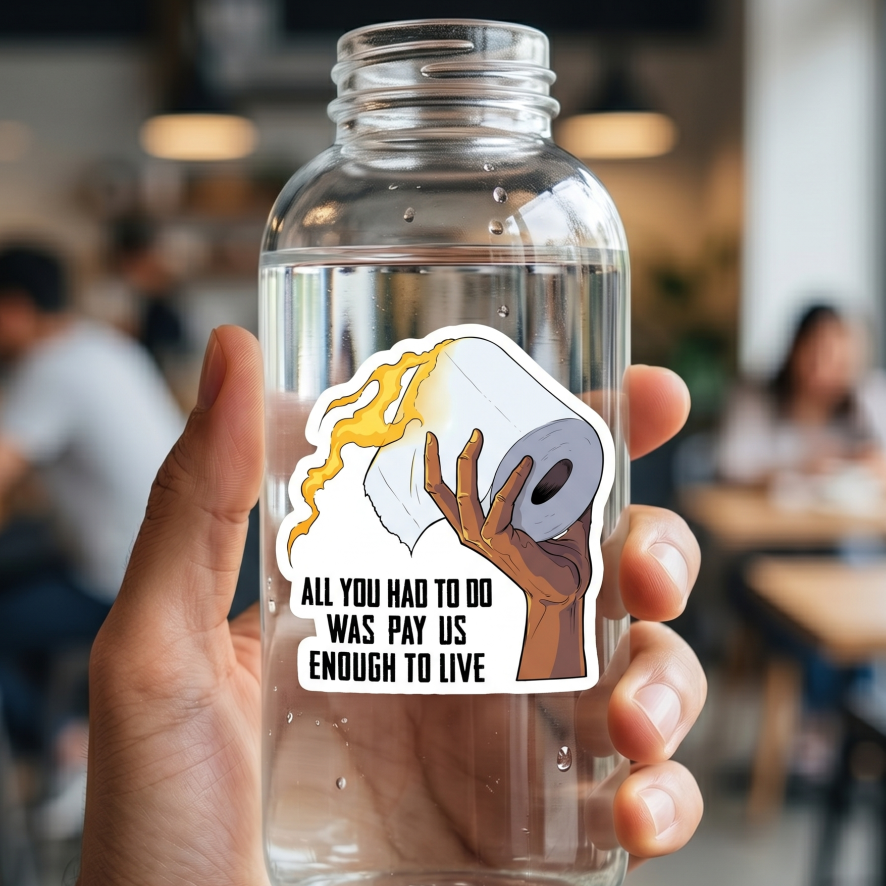 Only Livable Wages Prevent Warehouse Fires Sticker Set