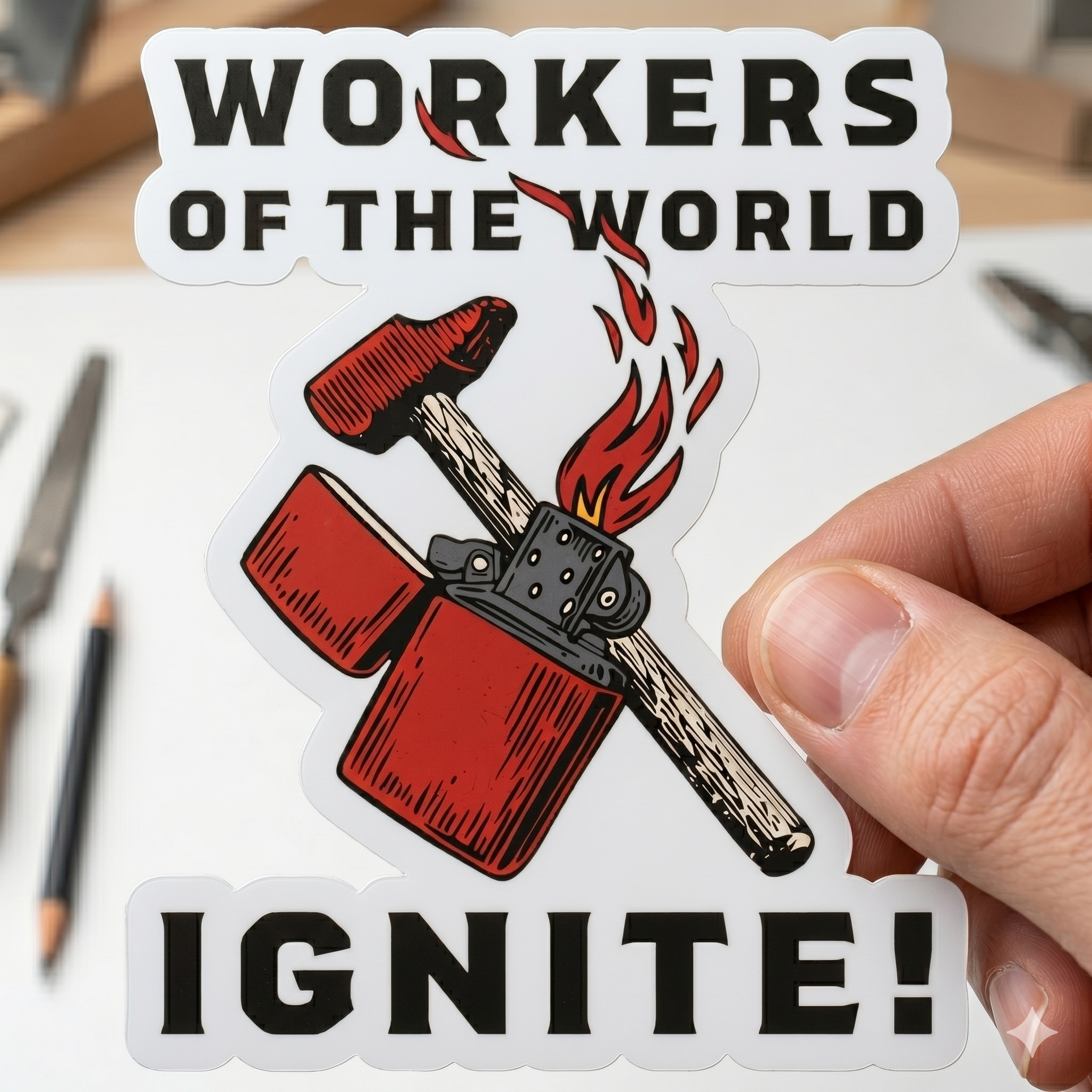 Only Livable Wages Prevent Warehouse Fires Sticker Set