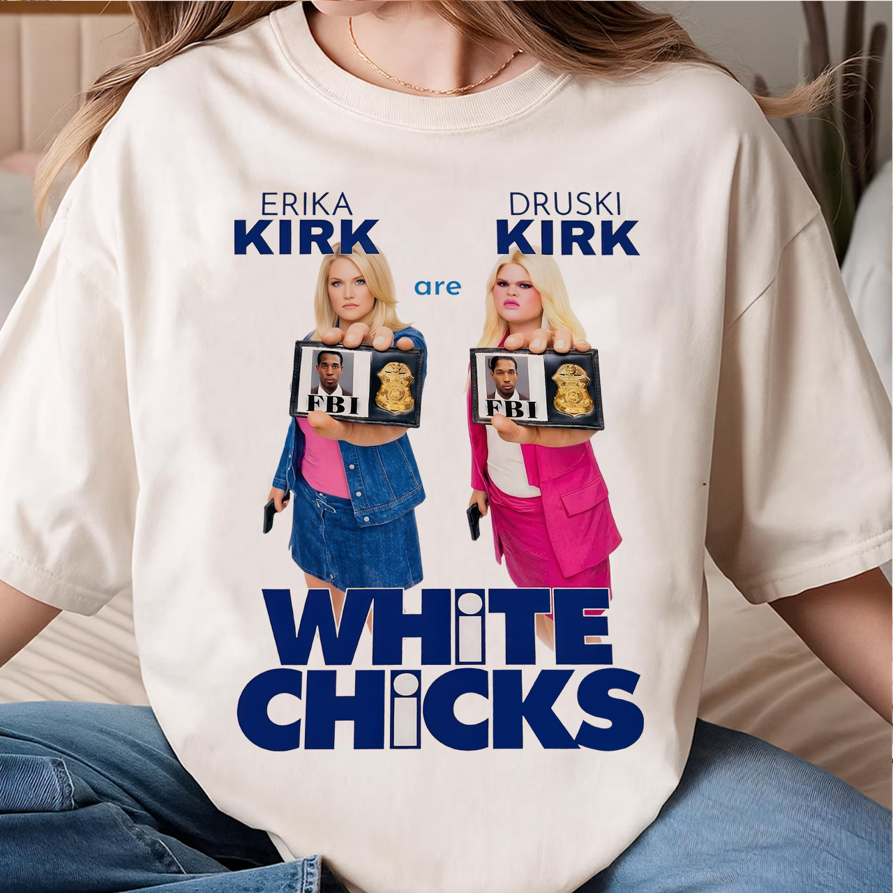 Druski and Erika Kirk White Chicks Shirt
