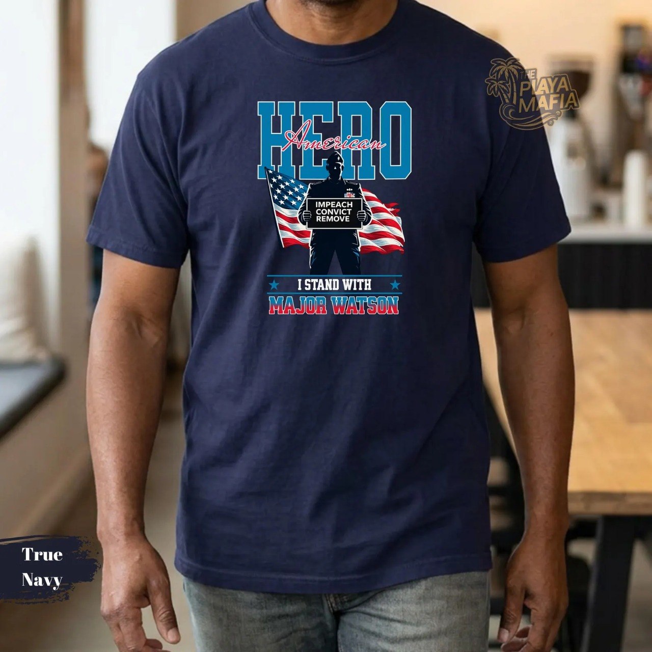 Major Watson Impeach Convict Remove Graphic T-Shirt - Image 3
