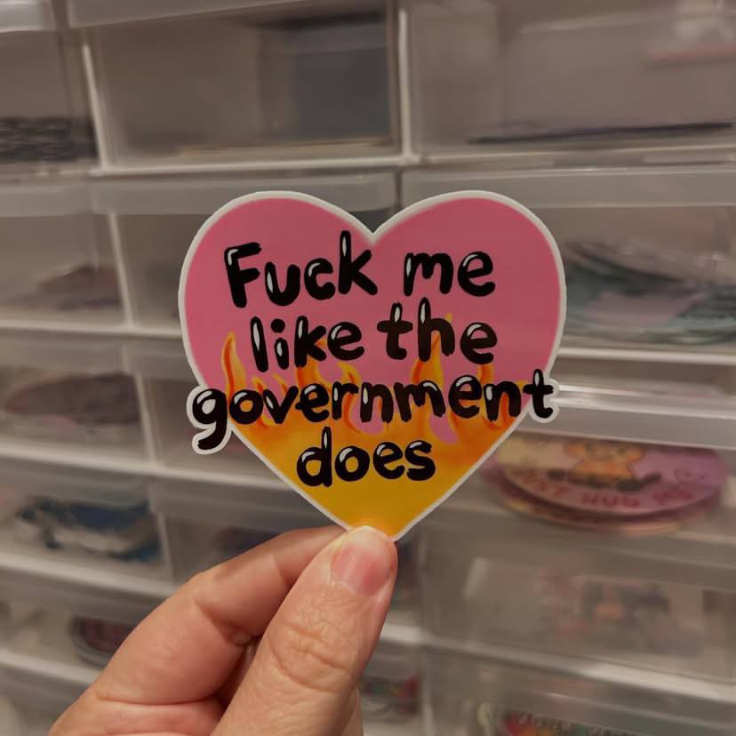 Anti Government Anti Trump Funny Sticker