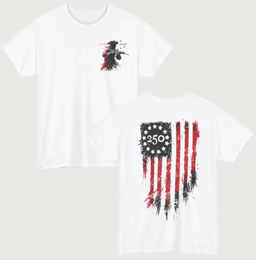 250th Anniversary Distressed American Flag Shirt
