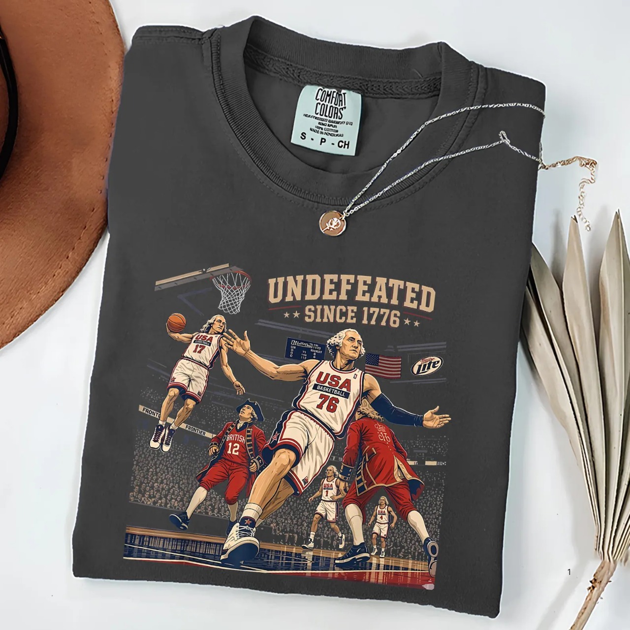 Vintage George Washington Basketball Undefeated Since 1776 Shirt Shirt