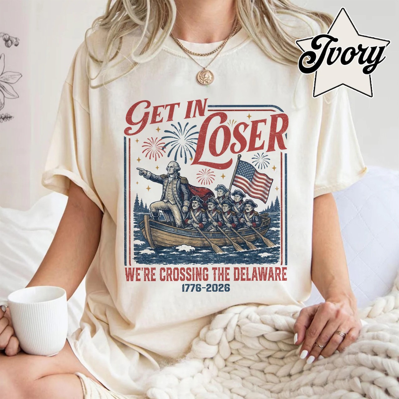 Get In Loser We're Crossing The Delaware Meme Shirt