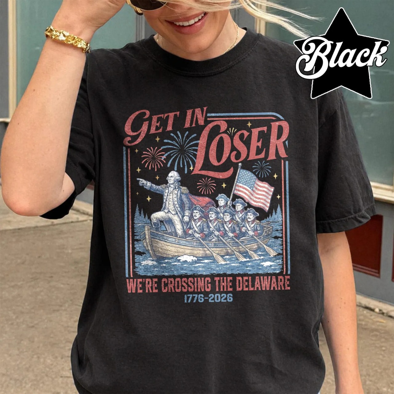 Get In Loser We're Crossing The Delaware Meme Shirt