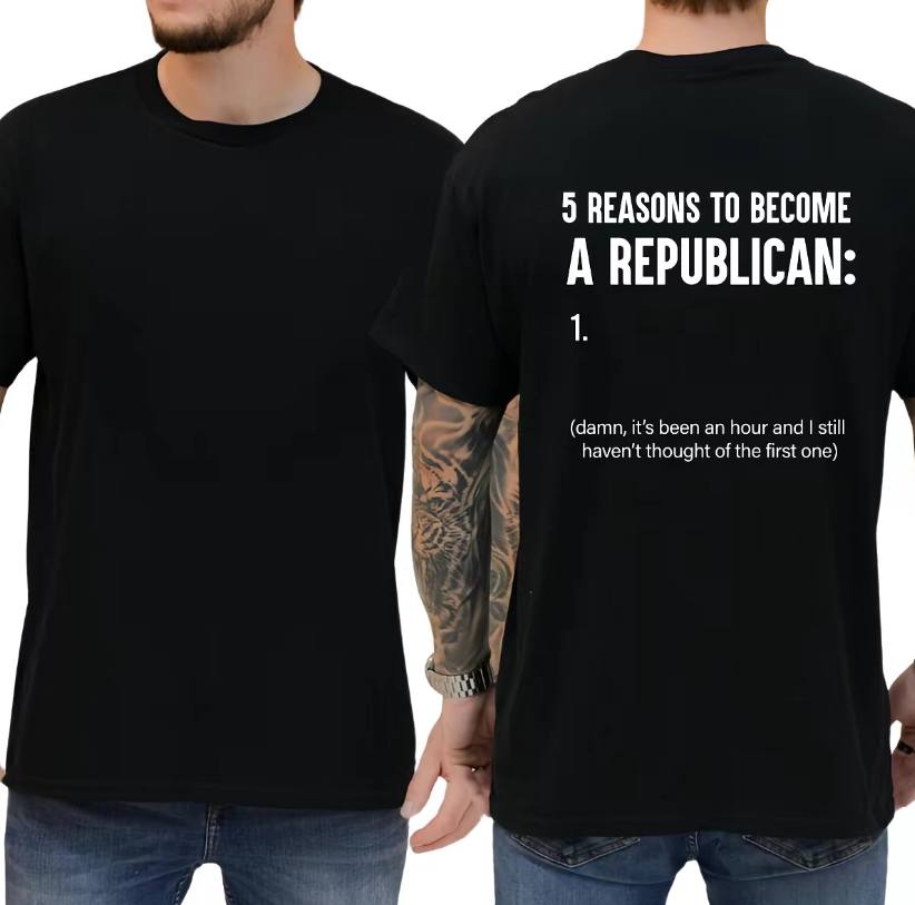 5 Reasons To Become A Republican Shirt - Image 3
