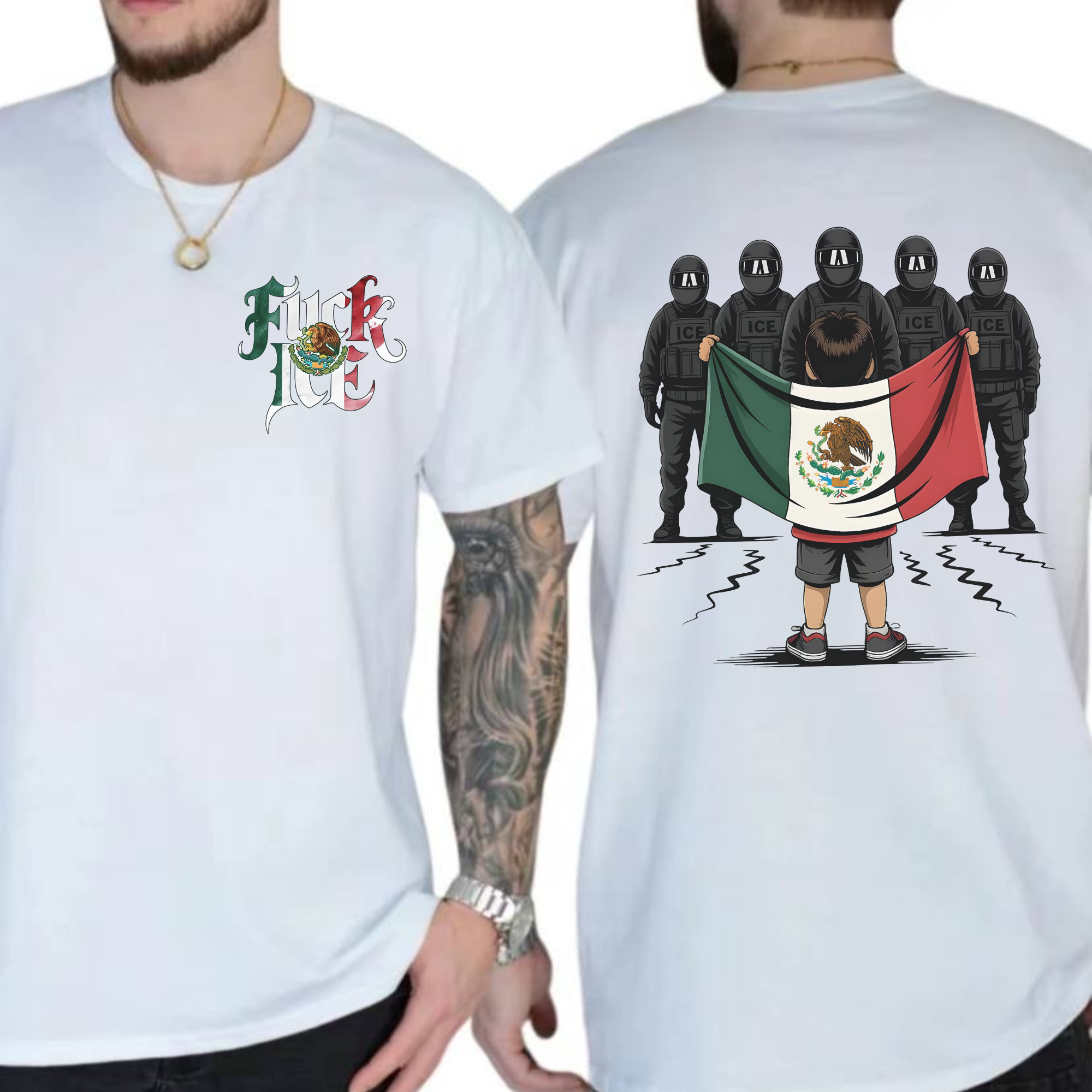 Justice For Lorenzo Salgado Araujo Fuck ICE Mexican Flag Shirt