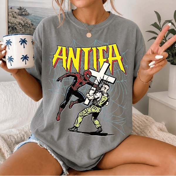 Antifa Spider Beat Up Jake Lang Shirt